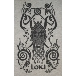 Loki Knot Rune Viking God Norse T-Shirt Black Ink
