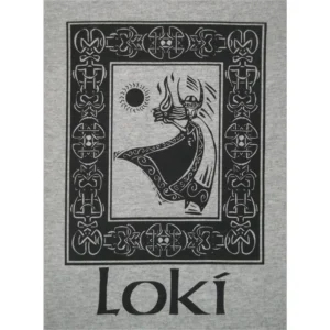 Loki Block Viking God Norse T-Shirt Black Ink