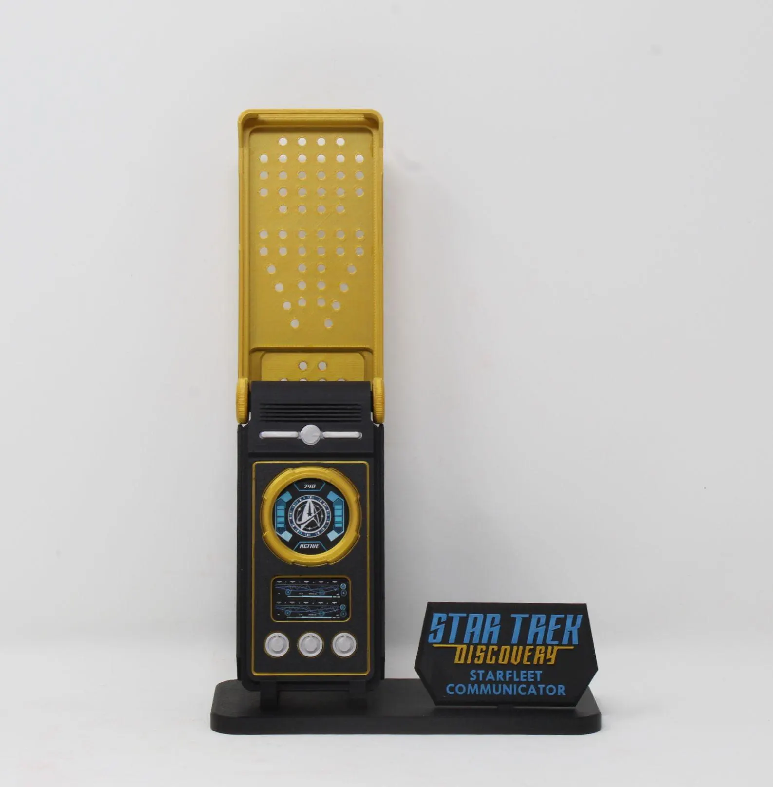 Star Trek Discovery Communicator Prop Cosplay with Stand