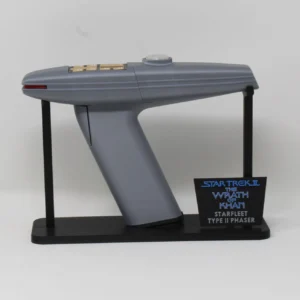 Star Trek Wrath of Khan TWOK Phaser Type II with Display Stand/Holster Replica Cosplay Prop Fan Art