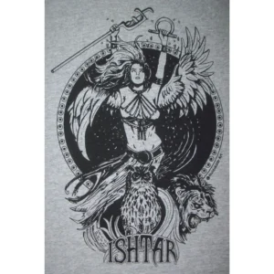 Ishtar Babylonian Mesopotamian Goddess Pagan T-Shirt Black Ink