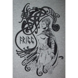 Frigg Frigga Aesir Goddess Rune Norse Viking T-Shirt Black Ink