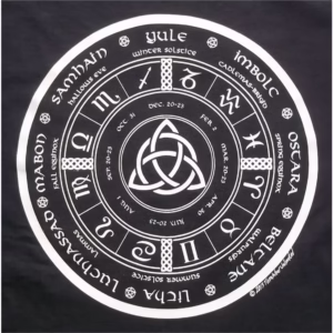 Triquetra Pagan Wheel of the Year Astrology Celtic Wiccan T-Shirt White Ink