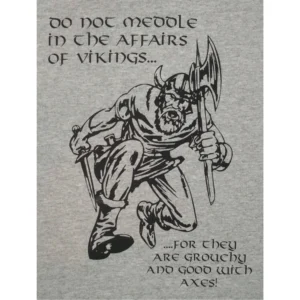 Meddle Viking Affairs Norse Viking T-Shirt Black ink