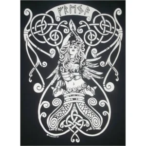 Freya Freyja Goddess Norse Viking Rune T-Shirt White Ink