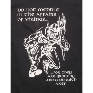 Meddle Viking Affairs Norse Viking T-Shirt White Ink