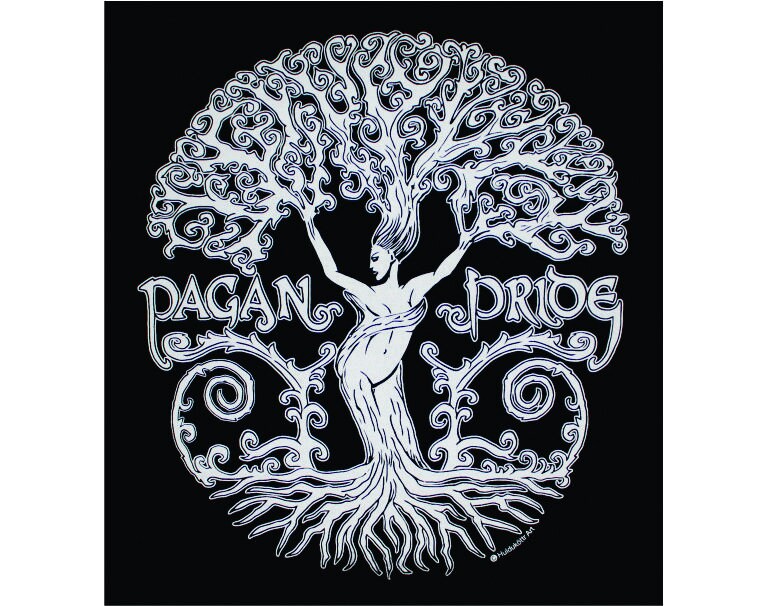Pagan Pride Tree Goddess T-Shirt White Ink