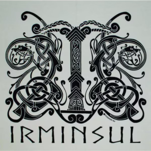 Norse Pride Irminsul Viking Rune T-Shirt Black Ink