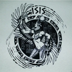 Isis Egyptian Goddess T-Shirt Black Ink