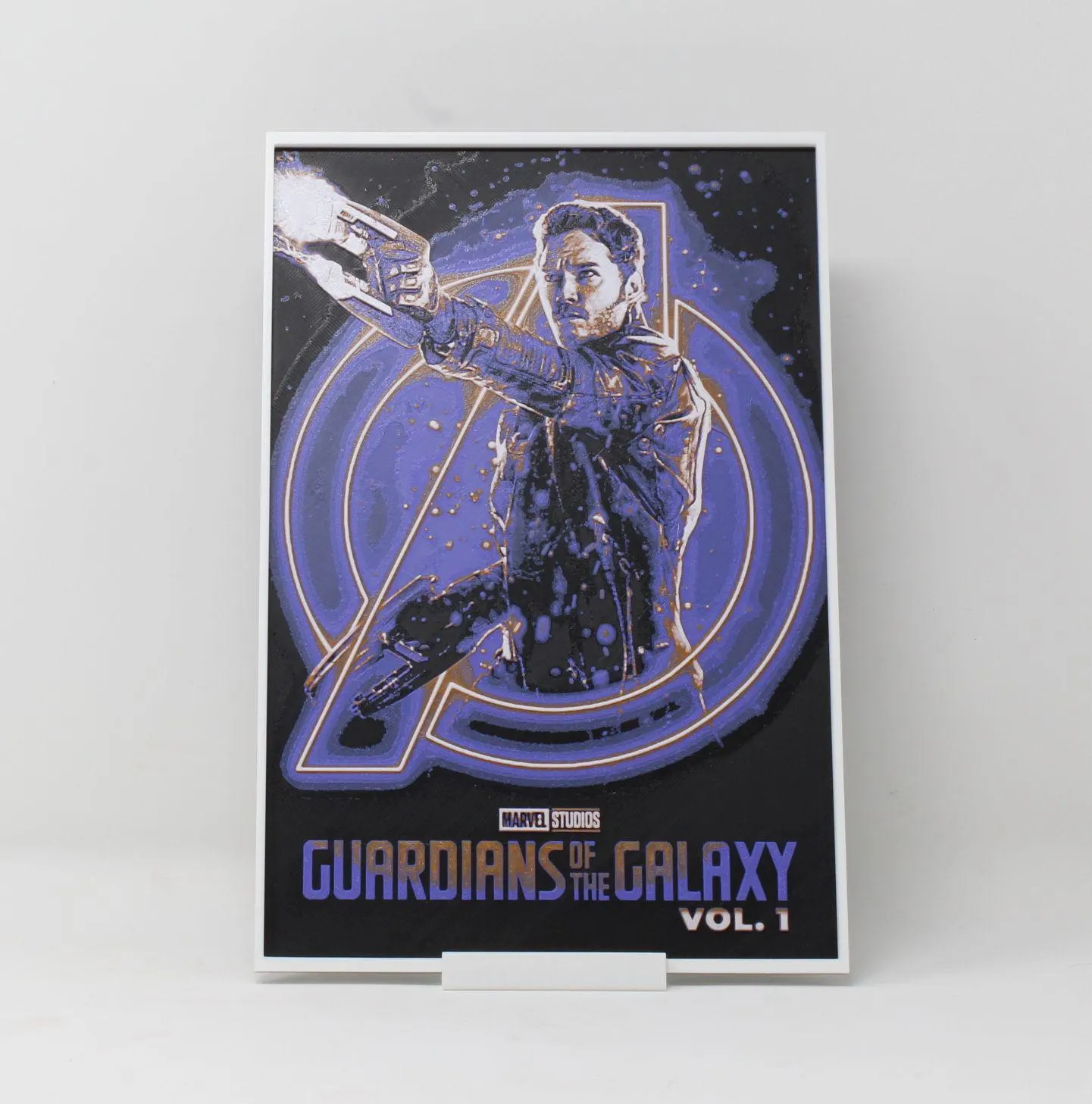 Guardians of the Galaxy Vol. 1 Movie 2014 Movie Poster Hueforge 3D Print Fan Art