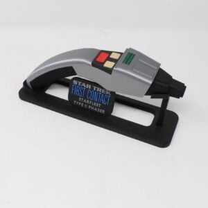 Star Trek 1st Contact Boomerang Phaser Type II with Display Stand and Holster, 3D Printed Prop Replica Cosplay Fan Art