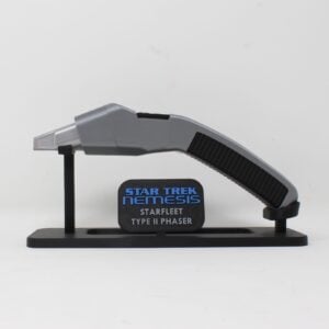Star Trek Nemesis Dolphin Phaser Type II with Display Stand and Holster, 3D Printed Prop Replica Cosplay Fan Art