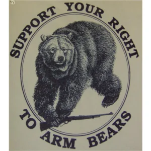 Right to Arm Bears Animal Rights Gray T-Shirt