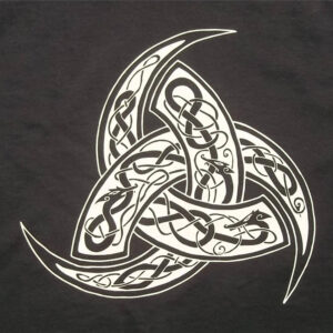 Triple Horn Triskelion Norse Viking T-Shirt White Ink