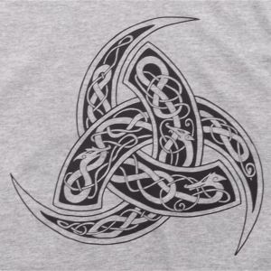 Triple Horn Triskelion Norse Viking T-Shirt Black Ink