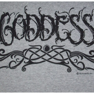 Goddess Wiccan Pagan T-Shirt Black Ink