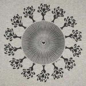 Love Pulse Mother Nature Earth Heart Tree T-Shirt Black Ink