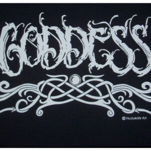 Goddess Wiccan Pagan T-Shirt White Ink