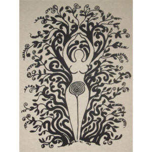 Spring Goddess Pagan Wiccan T-Shirt Black Ink