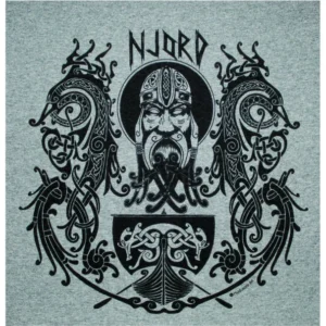 Njord Norse Viking Rune T-Shirt Black Ink