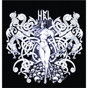 Hel Norse Goddess of the Underworld Viking Rune T-Shirt White Ink