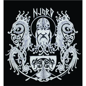 Njord Norse Viking Rune T-Shirt White Ink
