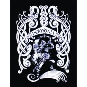 Heimdall Heimdallr Rune Viking God Norse T-Shirt White Ink