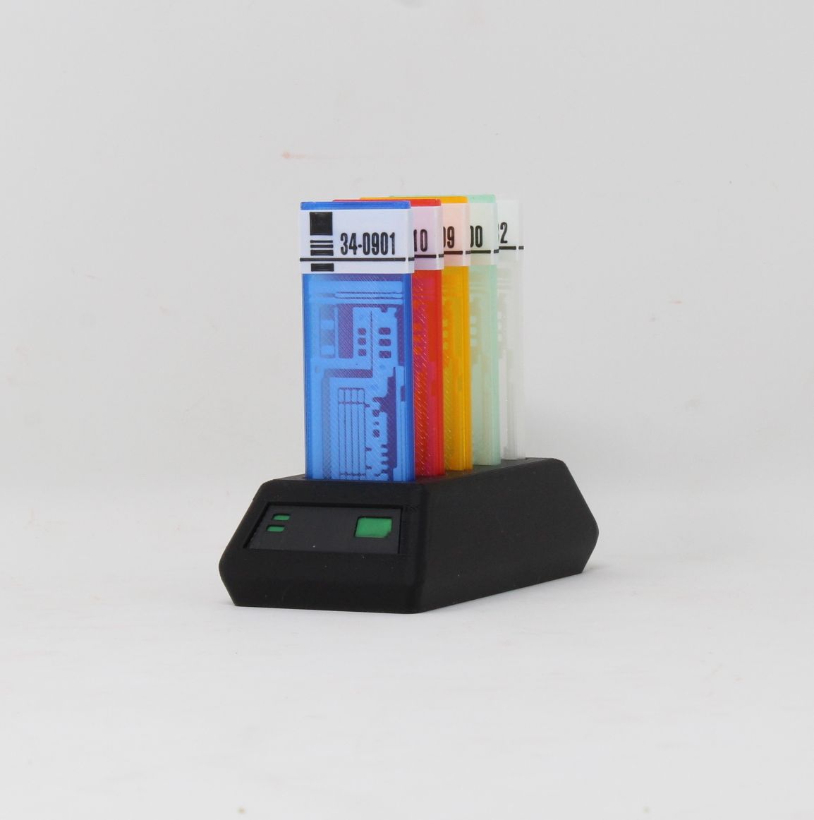 Star Trek The Next Generation Isolinear 5 Chips with Stand and Label Replica Prop Cosplay Fan Art TNG