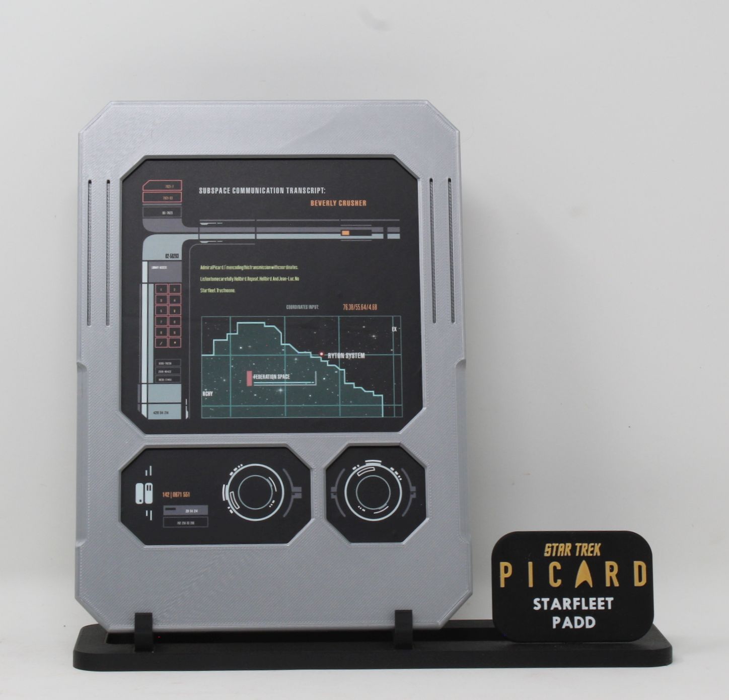 Star Trek Picard Season 3 Personal Access Display Device (PADD) Beverly Crusher Cosplay Fan Art Replica Prop