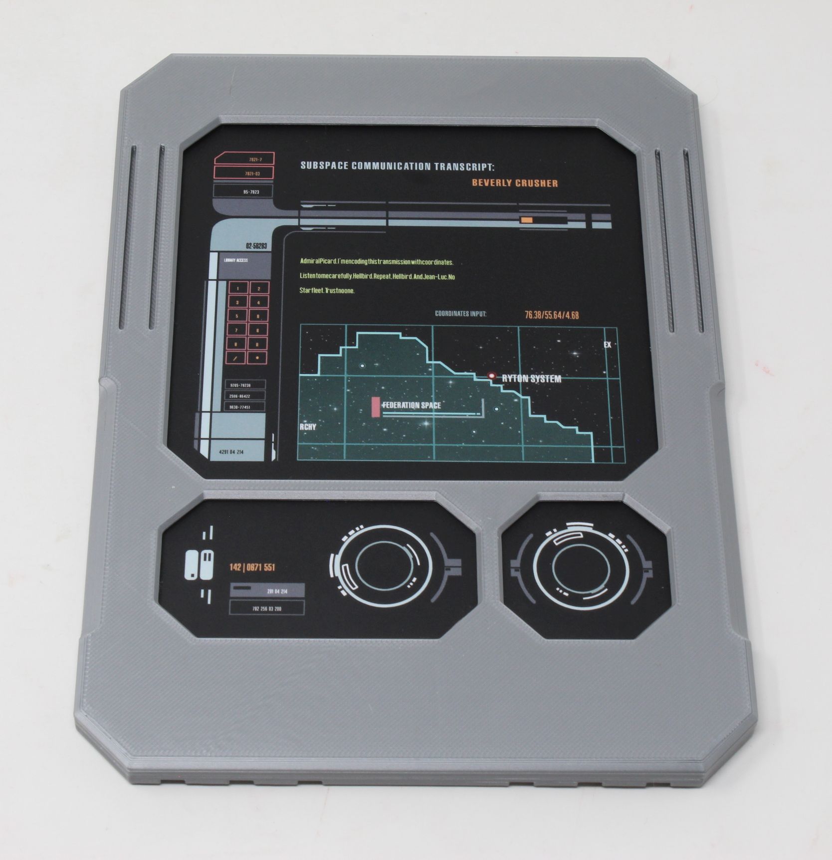Star Trek Picard Season 3 Personal Access Display Device (PADD) Beverly Crusher Cosplay Fan Art Replica Prop - Image 2