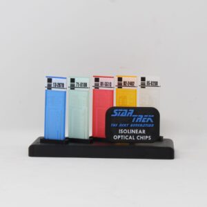 Star Trek The Next Generation Isolinear  5 Chips with Stand and Label Replica Prop Cosplay Fan Art TNG