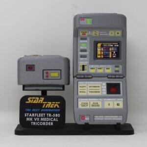 Star Trek TR-580 Medical Tricorder with Holster and Stand, 3D Printed Prop Replica Cosplay Fan Art