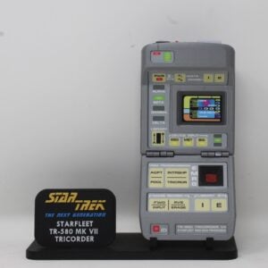 Star Trek TR-580 Science Tricorder with Holster and Stand, 3D Printed Prop Replica Cosplay Fan Art