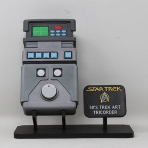 Star Trek Enterprise Tricorder with Stand, 3D Printed Prop Replica Cosplay Fan Art