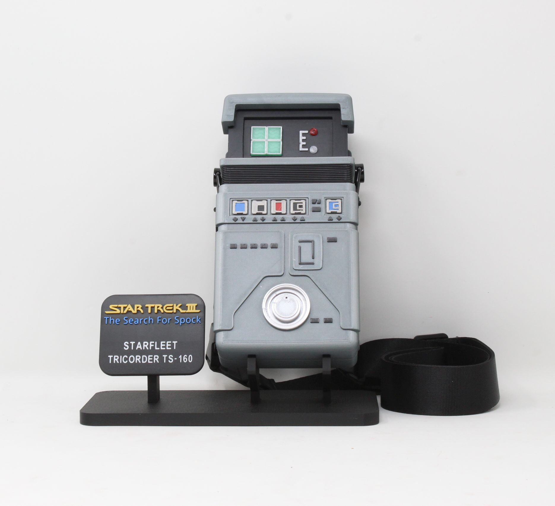Star Trek III The Search for Spock Tricorder with Display Stand, 3D Printed Replica Cosplay Prop Fan Art