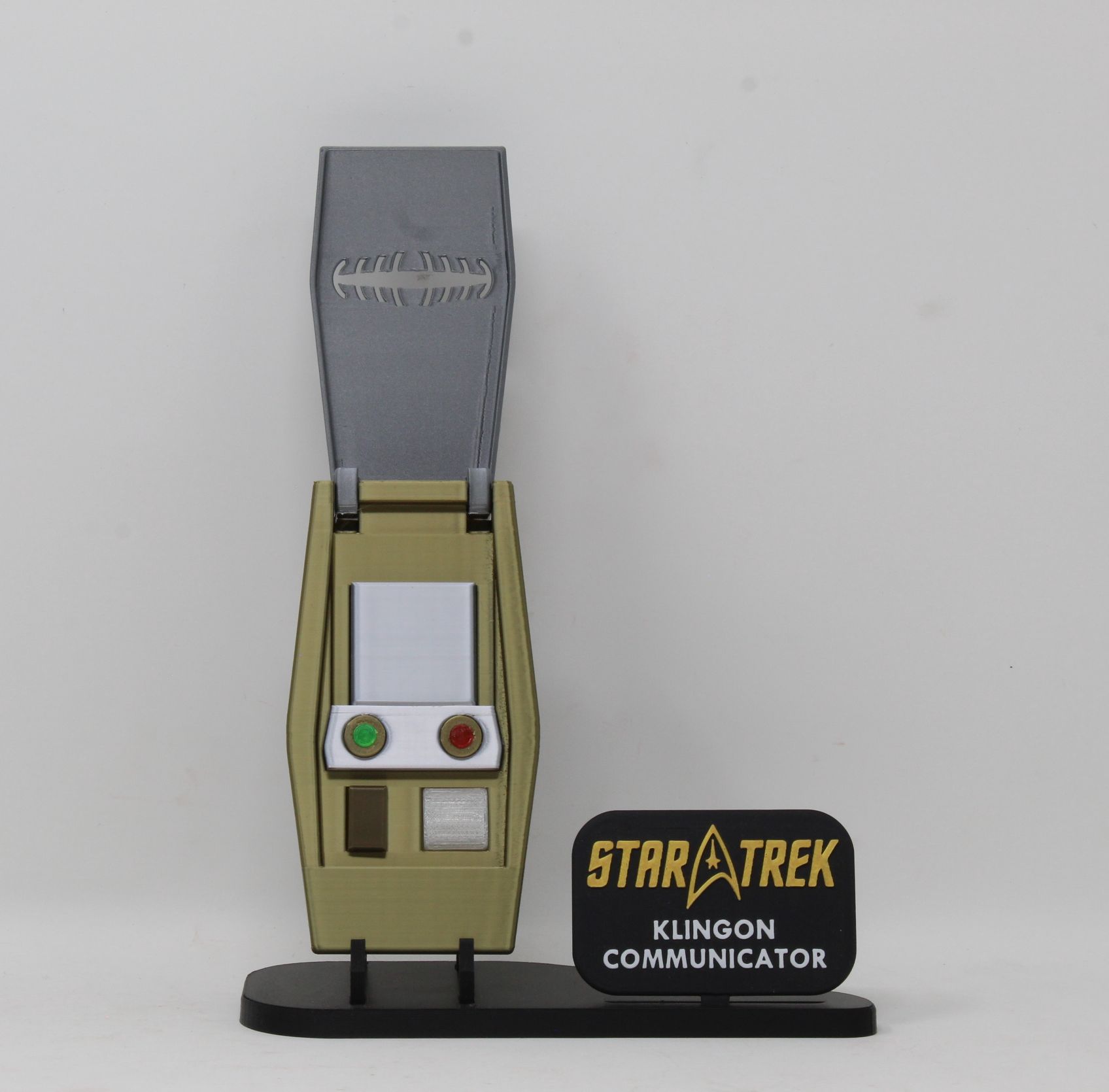 Star Trek The Original Series Klingon Communicator Prop Cosplay with Stand TOS V2