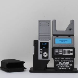Star Trek: Enterprise Communicator with Universal Translator Replica Prop Cosplay Fan Art with Display Stand