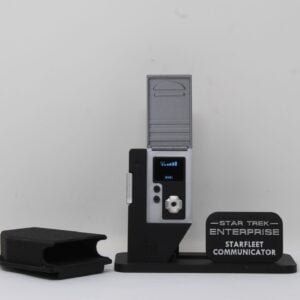 Star Trek: Enterprise Communicator Replica Prop Cosplay Fan Art with Display Stand
