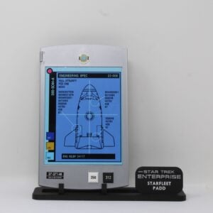 Star Trek: Enterprise PADD Replica Prop Cosplay Fan Art with Display Stand