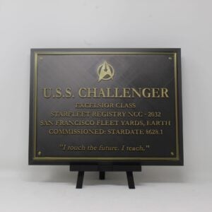 Star Trek U.S.S. Challenger Dedication 12" Wall Plaque