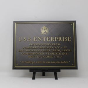 Star Trek U.S.S. Enterprise Refit Dedication 12" Wall Plaque