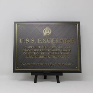 Star Trek U.S.S. Excelsior Dedication 12" Wall Plaque