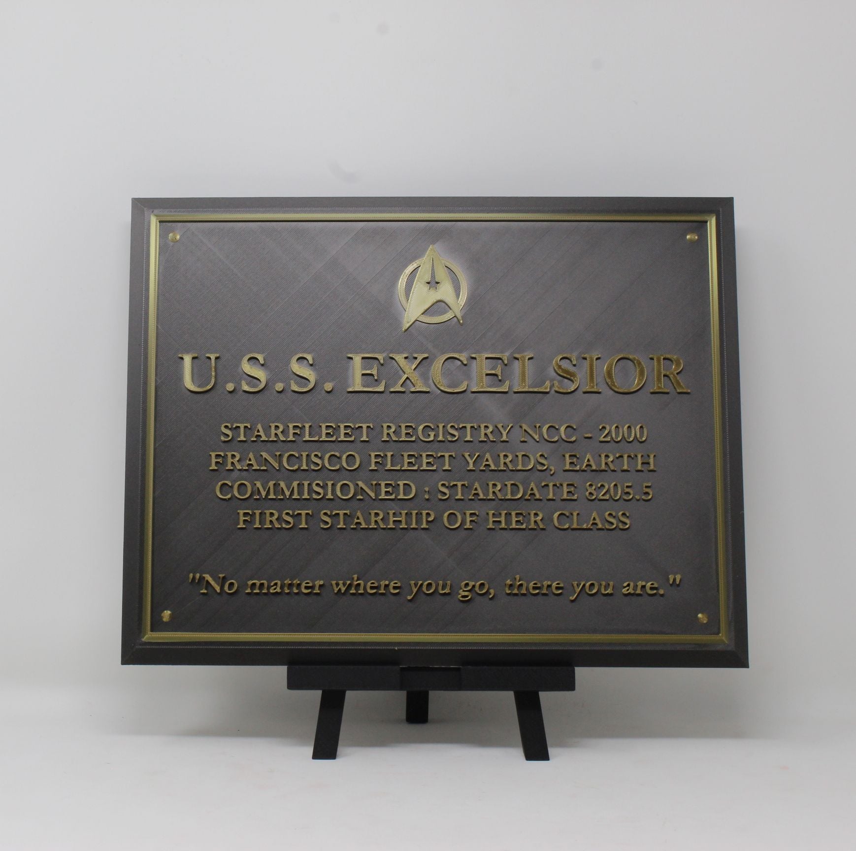 Star Trek U.S.S. Excelsior Dedication 12" Wall Plaque