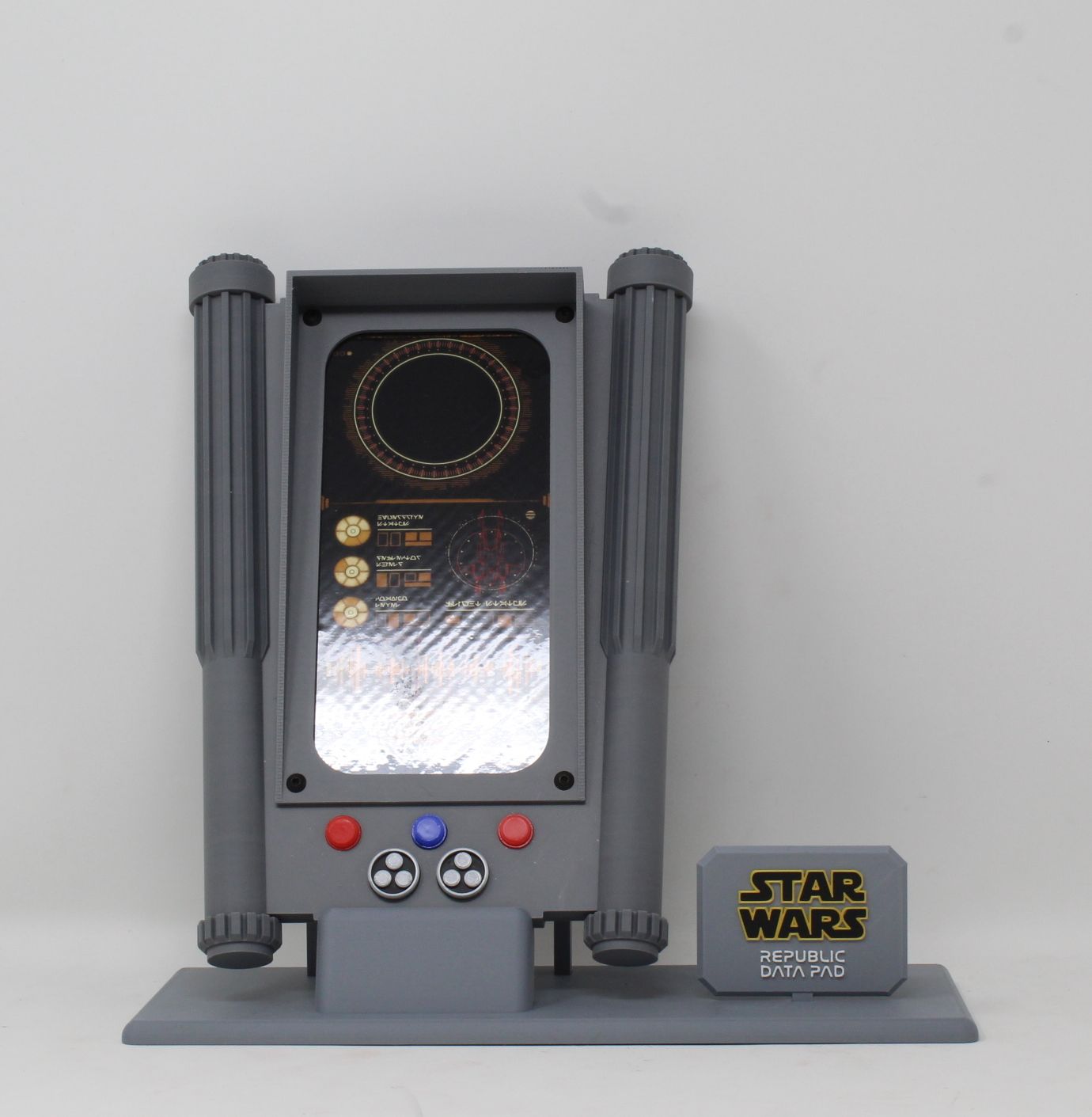 Star Wars Republic Datapad with Stand 3D Printed Prop Replica Cosplay Fan Art